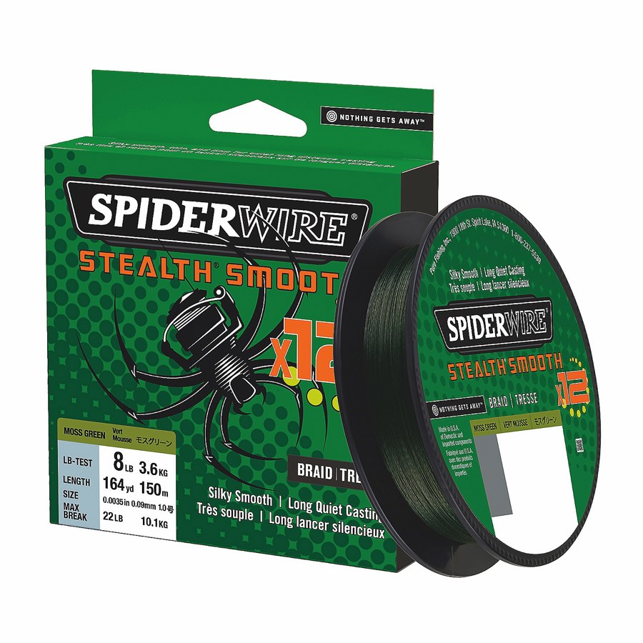 1507350 Spiderwire Stealthsmooth12 Braid Moss Green Filler 2019 Alt5