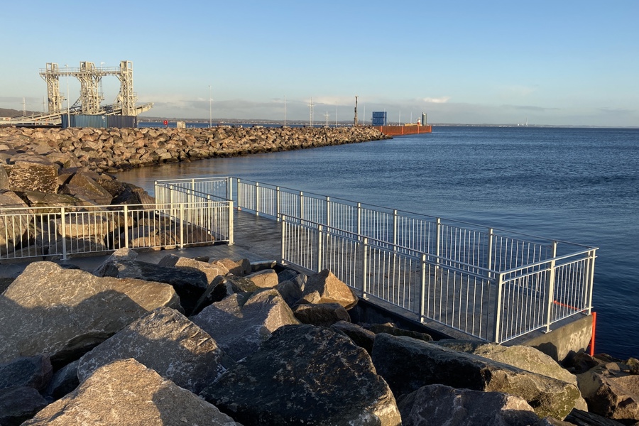 Fiskeplatform på Oestmolen Aarhus Havn