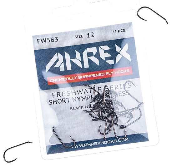 Sfnyt 01 2023 0009 Raidzap 0017 Ahrex FW563 Short Nymph Barbless Hook Only (#12) Copy